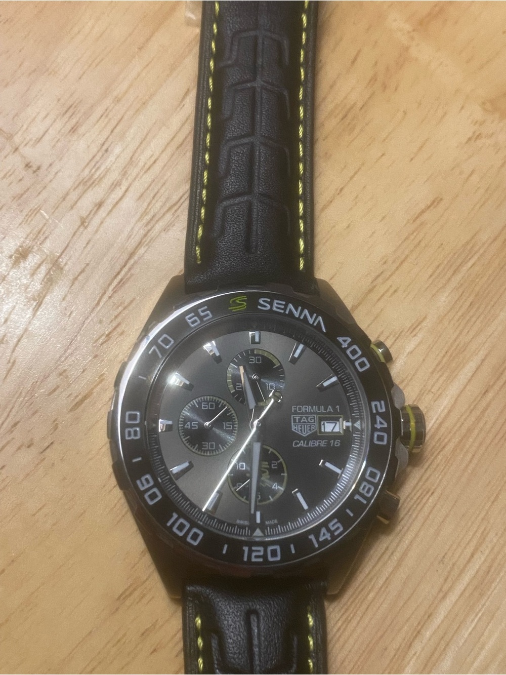 New Tag Heuer Formula 1 Senna Black and Yellow Chronograph Watch
